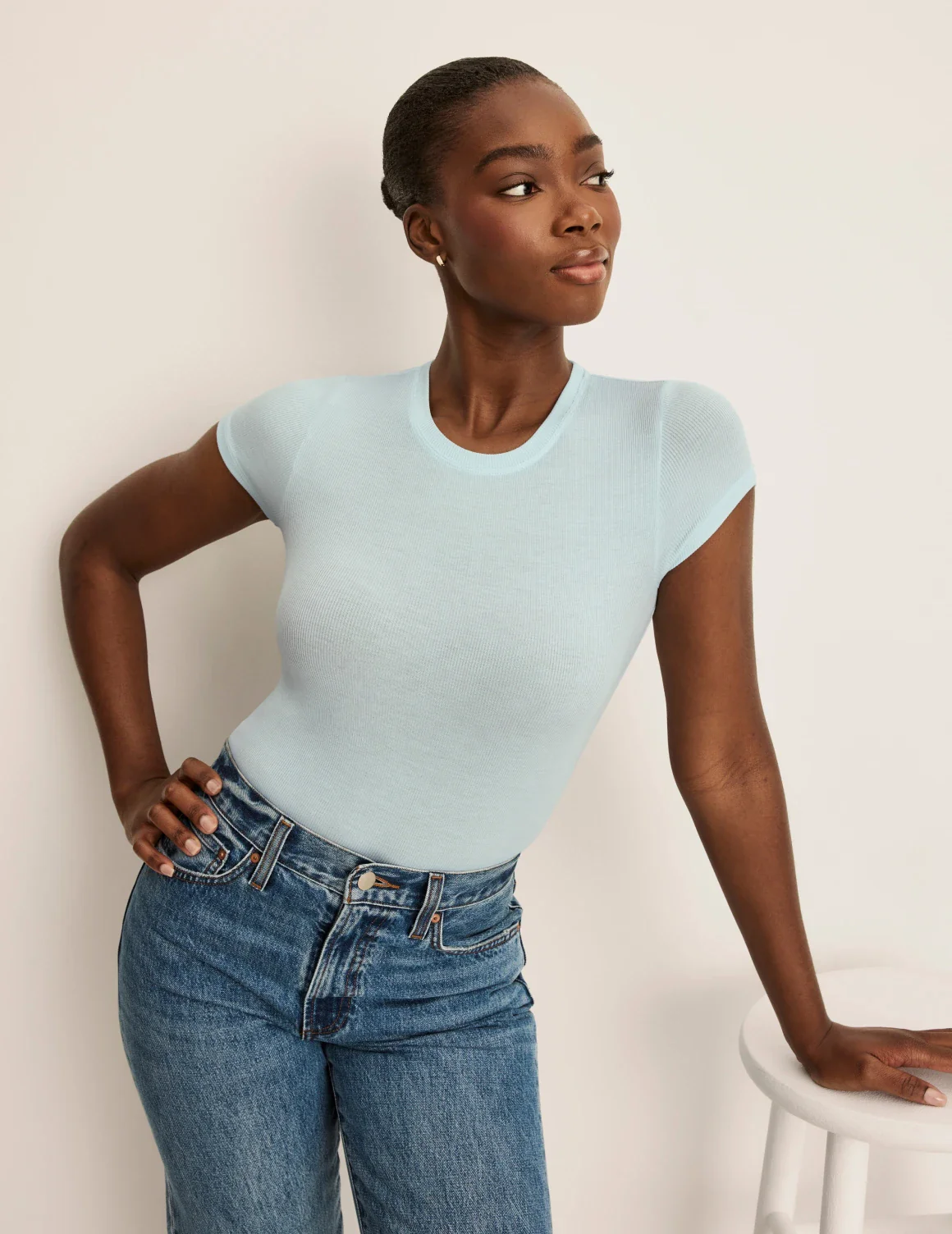Modal Rib T-Shirt - Image 44