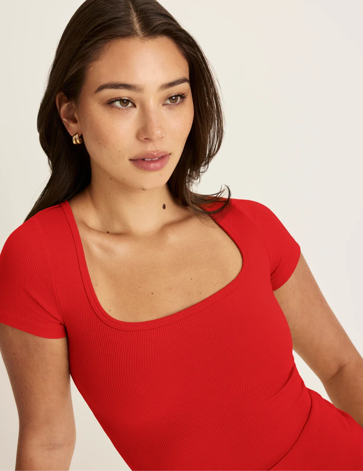 SculptRib™ Cotton Scoop Neck T-Shirt - Image 20
